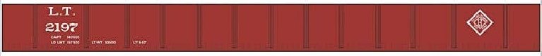 Railroad Decal Set -- Louisville Terminal 50′ Steel Gondola (Boxcar Red, Diamond Logo), HO, Tichy Train Group 10243