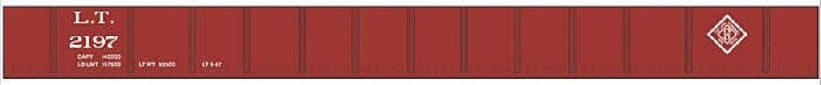 Railroad Decal Set -- Louisville Terminal 50′ Steel Gondola (Boxcar Red, Diamond Logo), HO, Tichy Train Group 10243