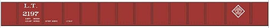 Railroad Decal Set -- Louisville Terminal 50′ Steel Gondola (Boxcar Red, Diamond Logo), HO, Tichy Train Group 10243