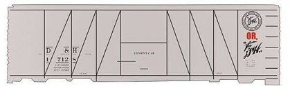 Railroad Decal Set -- Delaware & Hudson Cement Boxcar (Gray Car), HO, Tichy Train Group 10148