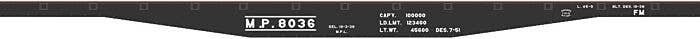 Railroad Decal Set -- Missouri Pacific 45′ Steel Flatcar (black car), HO, Tichy Train Group 10272