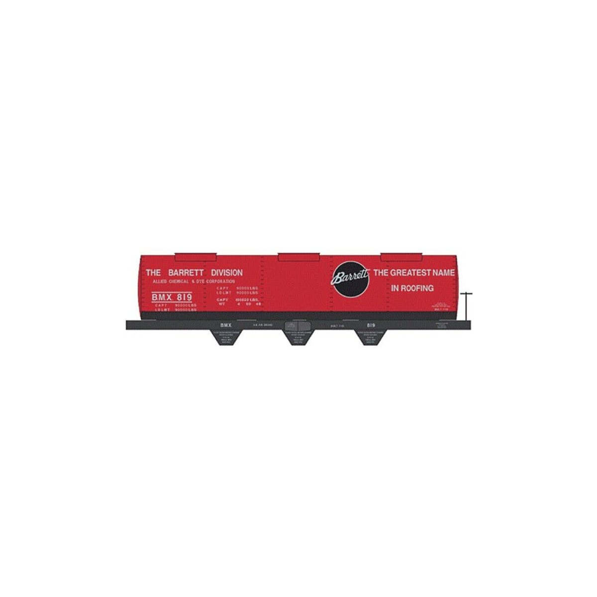 Railroad Decal Set -- Barrett Tank Car, HO, Tichy Train Group 10014