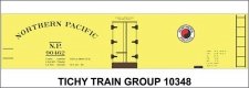 Railroad Decal Set -- Northern Pacific 40′ Wood Reefer (yellow car), HO, Tichy Train Group 10348