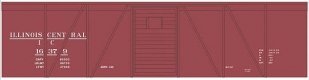 Railroad Decal Set -- Illinois Central 40′ Single-Door Single-Sheathed Boxcar (Boxcar Red, No , HO, Tichy Train Group 10230