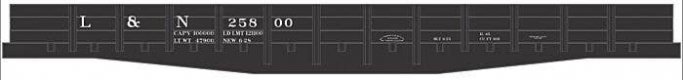 Railroad Decal Set -- Louisville & Nashville 45′ Wood Gondola (black), N, Tichy Train Group 10238N