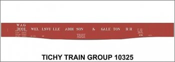 Railroad Decal Set -- Wellsville, Addison & Galeton 52′ Steel Gondola with Fishbelly Sill, HO, Tichy Train Group 10325