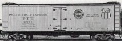 Railroad Decal Set -- Pacific Fruit Express R30-9 Reefer, N, Tichy Train Group 9024N