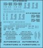 Railroad Decal Set -- 36`, 40` Boxcar Data, Gothic Lettering (black), HO, Tichy Train Group 10446