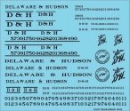 Railroad Decal Set -- Delaware & Hudson Roadname Set (black), N, Tichy Train Group 10410N