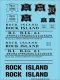 Railroad Decal Set -- Rock Island Roadname Set (black), N, Tichy Train Group 10424N