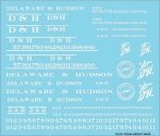 Railroad Decal Set -- Delaware & Hudson Roadname Set (white), N, Tichy Train Group 10409N