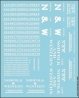 Railroad Decal Set -- Norfolk & Western Roadname Set (white), HO, Tichy Train Group 10428