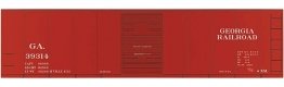Railroad Decal Set -- Georgia Railroad 40′ Steel Single-Door Boxcar, N, Tichy Train Group 10061N