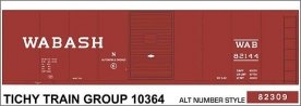 Railroad Decal Set -- Wabash 40′ Steel Boxcar, HO, Tichy Train Group 10364
