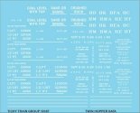 Railroad Decal Set -- Generic 2-Bay Steel Hopper Data (white lettering), N, Tichy Train Group 10387N