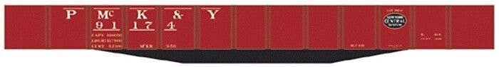 Railroad Decal Set -- Pittsburgh, McKees Rocks & Youghiogheny USRA 46′ Gondola (black NYC Syst, HO, Tichy Train Group 10036