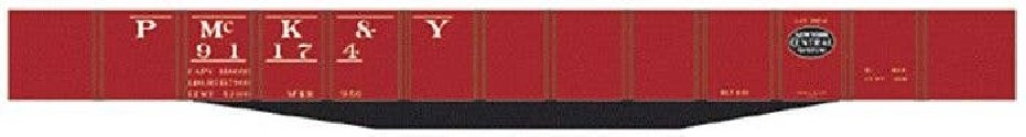 Railroad Decal Set -- Pittsburgh, McKees Rocks & Youghiogheny USRA 46′ Gondola (black NYC Syst, HO, Tichy Train Group 10036