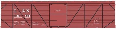 Railroad Decal Set -- Louisville & Nashville 40′ Single-Sheathed Wood Boxcar (Boxcar Red, No L, N, Tichy Train Group 10241N