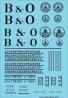 Railroad Decal Set -- Baltimore & Ohio Roadname Set (black), HO, Tichy Train Group 10422