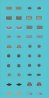 Railroad Decal Set -- 20 Assorted Pairs of Raised-Print Builders Plates, HO, Tichy Train Group 10183