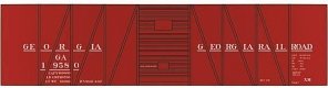 Railroad Decal Set -- Georgia Railroad USRA 40′ Single-Sheathed Boxcar, HO, Tichy Train Group 10167