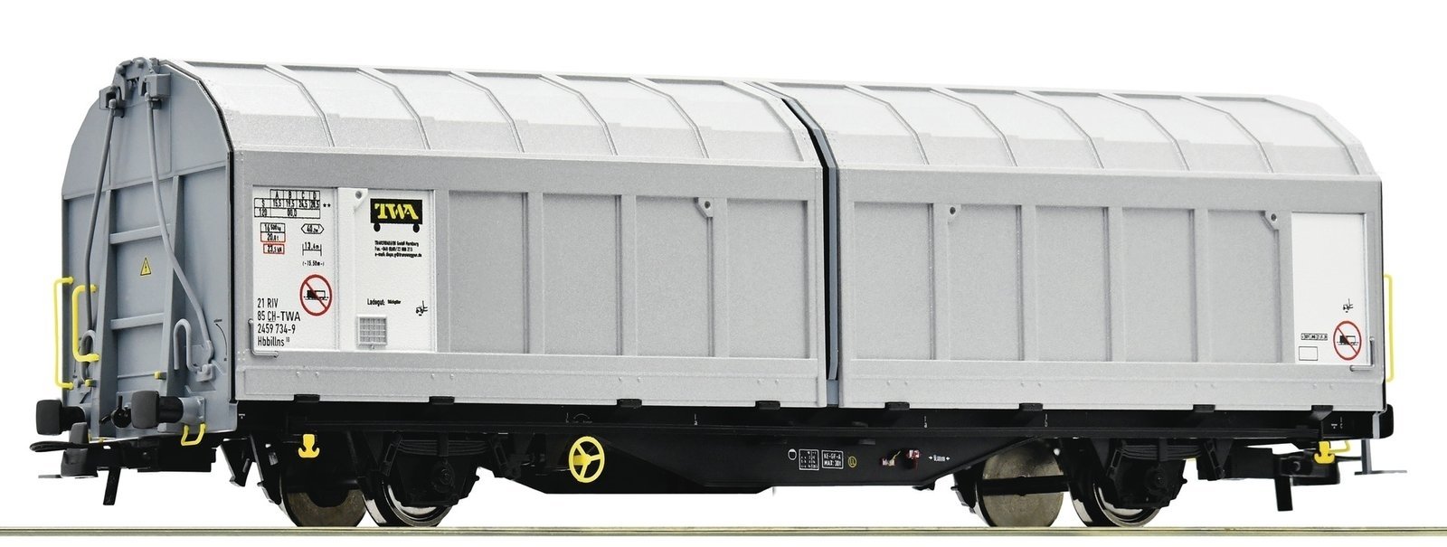 Sliding-wall wagon -- Schiebewandwagen -- Transwaggon SBB Cargo - HO - Roco Fleischmann 77495