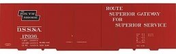 Railroad Decal Set -- Duluth, South Shore & Atlantic 40′ Steel Boxcar (South Shore Logo), HO, Tichy Train Group 10137