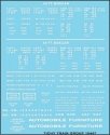 Railroad Decal Set -- 40`, 50` Boxcar Data, Gothic Lettering (white), N, Tichy Train Group 10447N