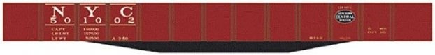 Railroad Decal Set -- New York Central USRA 46′ Gondola (black NYC System Logo), HO, Tichy Train Group 10037