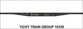 Railroad Decal Set -- Southern Railway 53`6` Steel Flatcar (black car), HO, Tichy Train Group 10338
