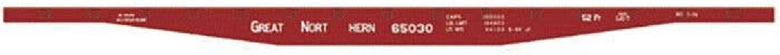 Railroad Decal Set 6 Pack -- Great Northern 53`6` 65000 Series Flatcar, HO, Tichy Train Group 100096