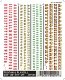 Dry Transfer Alphabet & Number Sets -- Tuscan & Playbill Type Faces (3/16 & 1/8′ red, gre, All Scales, Woodland Scenics 501
