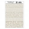 Dry Transfer Numbers - Railroad Roman - 1/16, 3/32, 1/8, 3/16, 1/4 & 5/16′ -- Gold, All Scales, Woodland Scenics 709