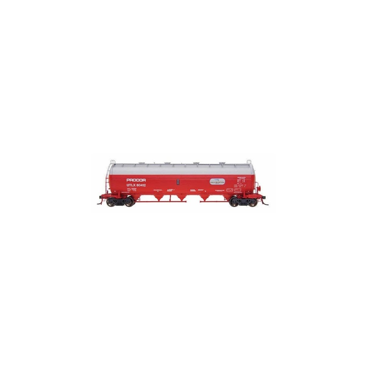Procor Pressure-Flow Hopper - Ready to Run -- Procor/Halliburton (gray, red), HO, Intermountain Railway Company 48903