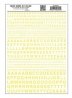 Dry Transfer Alphabet & Numbers - Railroad Gothic -- Yellow, All Scales, Woodland Scenics 724
