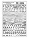 Dry Transfer Alphabet & Numbers - Extended Railroad Gothic -- Black, All Scales, Woodland Scenics 734