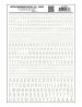 Dry Transfer Alphabet & Numbers - Condensed Railroad Gothic -- White, All Scales, Woodland Scenics 738