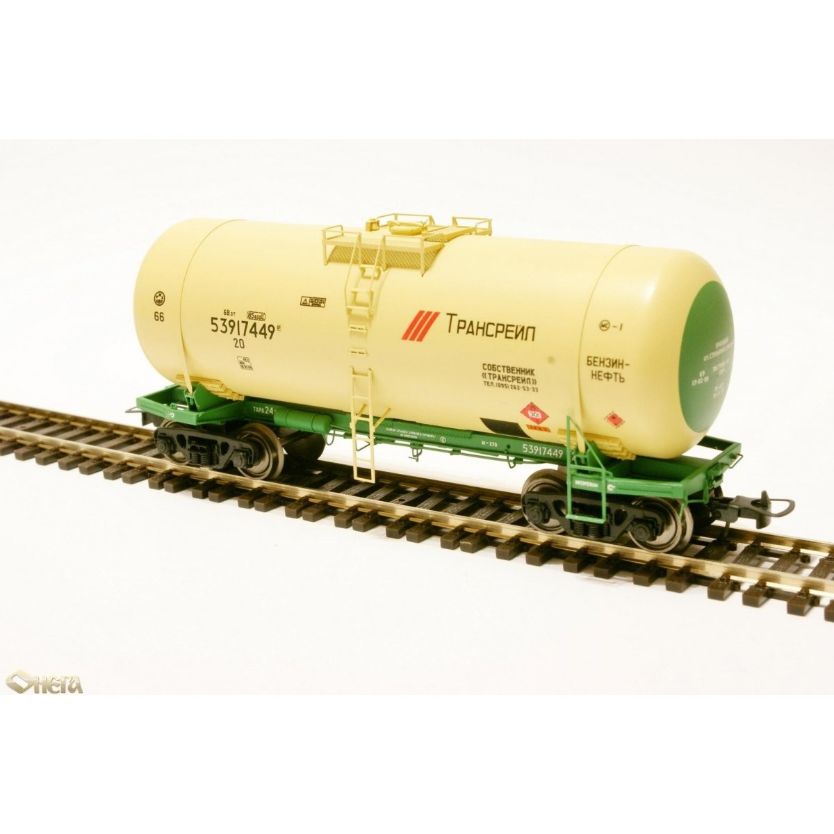 Tank car - wagon for gasoline - HO - Onega 15-1547-0001