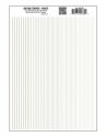 Dry Transfer Stripes - .010, 1/64, .022, 1/32 & 3/64′ Wide -- White, All Scales, Woodland Scenics 760