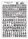 Dry Transfer Alphabet & Numbers - Railroad Gothic - 3/8 & 1/2′ 1 & 1.3cm -- Black, All Scales, Woodland Scenics 732