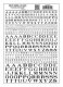 Dry Transfer Alphabet - Railroad Roman - 1/16, 3/32, 1/8, 3/16, 1/4 & 5/16′ -- Black, All Scales, Woodland Scenics 701