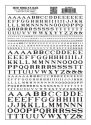 Dry Transfer Alphabet - Railroad Roman - 1/16, 3/32, 1/8, 3/16, 1/4 & 5/16′ -- Black, All Scales, Woodland Scenics 701
