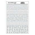 Dry Transfer Numbers - Railroad Roman - 1/16, 3/32, 1/8, 3/16, 1/4 & 5/16′ -- Silver, All Scales, Woodland Scenics 712