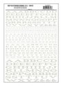 Dry Transfer Alphabet & Numbers - Extended Railroad Roman -- White, All Scales, Woodland Scenics 716