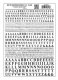 Dry Transfer Alphabet & Numbers - Condensed Railroad Roman -- Black, All Scales, Woodland Scenics 718