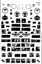 1930s & 40s Era Signs -- Commerical Signs Set 2 Gas Stations, Tourist Court, Hamburger, HO, Microscale Industries Inc 87421