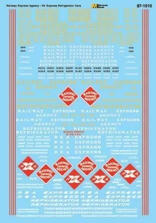 Railway Express Agency - REA -- 50′ Refrigerator Car (Express, Ice) 1953-1967, HO, Microscale Industries Inc 871010
