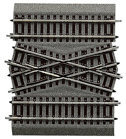 Centrepiece for double crossover -- Mittelstck fr doppelte Gleisverbi