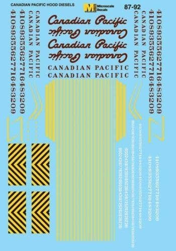 Canadian Pacific - CP -- Hood Unit Diesels (maroon, gray) 1945-1969, HO, Microscale Industries Inc 8792