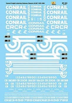 Conrail - CR -- Freight Cars, Cabooses & Boxcars, 1970-1980, HO, Microscale Industries Inc 87161